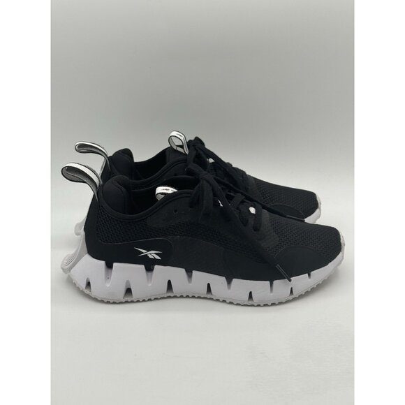 Reebok Womens Zig Dynamica Black Gray White Running Sneakers   Size 7 - Picture 1 of 12